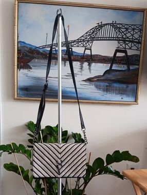 Vera Wang Crossbody Bag in Black and White